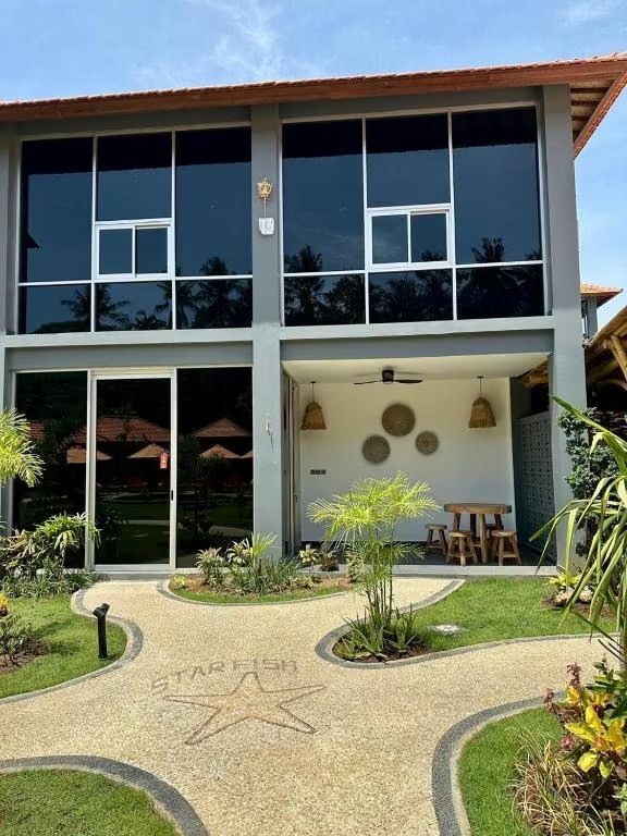 Two-story villa from the garden